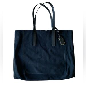Joy Gryson Black Suede “Dylan” Large Shopper Tote